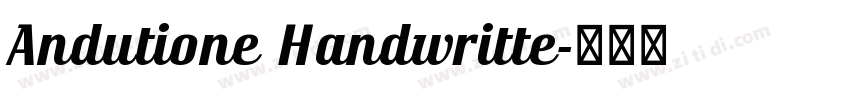 Andutione Handwritte字体转换